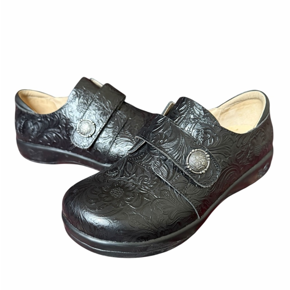 Womens Joleen Alegria Pg Lite Black Orthopedic Nurses Walking Mules Shoes 38 8